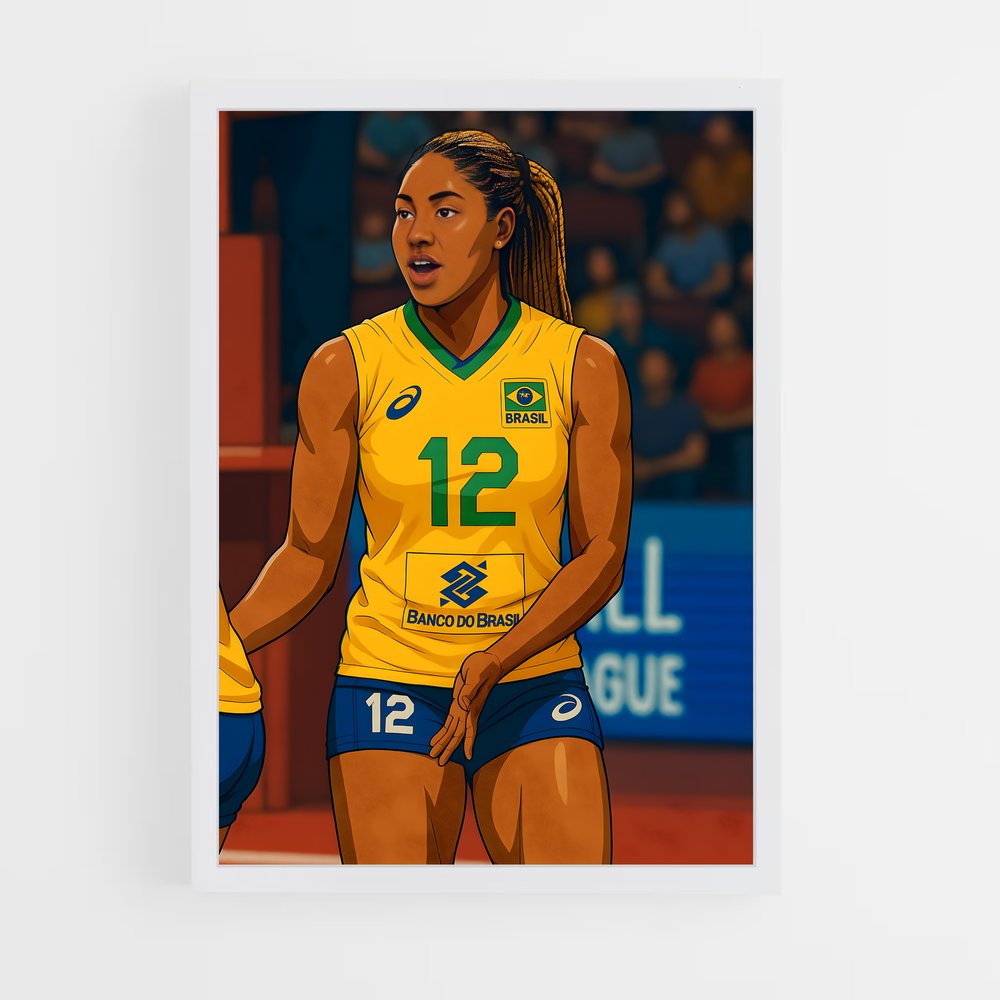 Poster Ana cristina souza – affiche Volleyball (vue 3)
